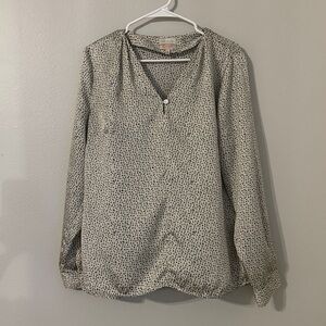 The Limited Black and Green Polka Dot Blouse